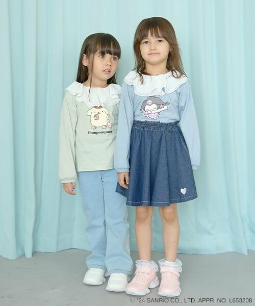 Lycee mine / リセマイン Tシャツ | 【サンリオキャラクターズ】【どちらが前でもOK!】シアー衿付きAラインプリントTシャツ | 詳細17