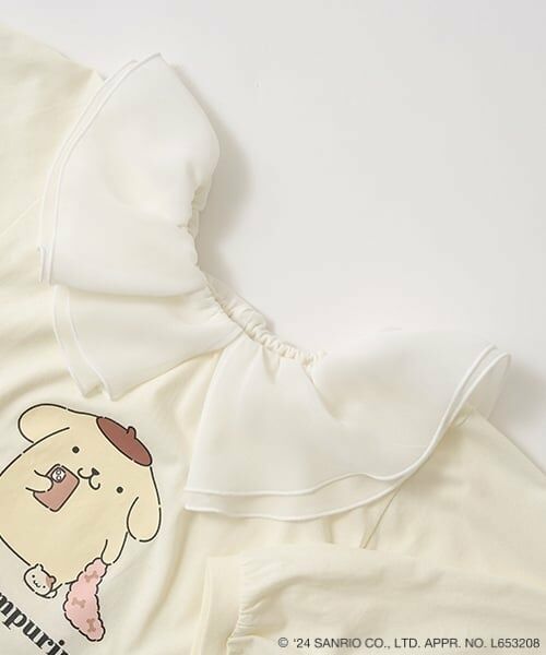 Lycee mine / リセマイン Tシャツ | 【サンリオキャラクターズ】【どちらが前でもOK!】シアー衿付きAラインプリントTシャツ | 詳細6