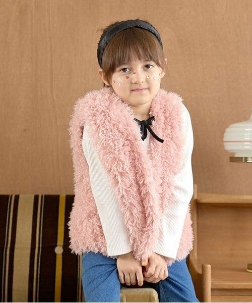 Lycee mine / リセマイン ダウンジャケット・ベスト | 【ふわふわやわらか】ファーベスト（ピンク）
