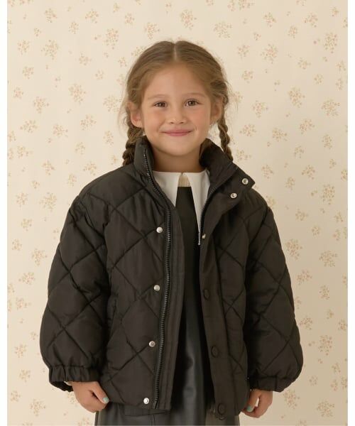 Lycee mine / リセマイン ブルゾン | 【万能アウター】取外しできる衿付きパフジャケット（黒）