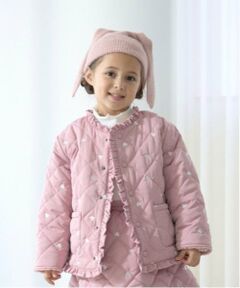 Lycee mine / リセマイン ブルゾン | ノーカラーハート刺しゅうブルゾン