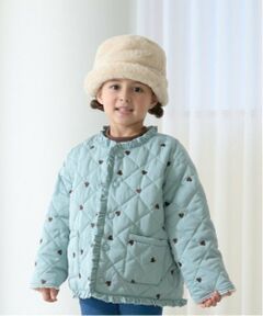 Lycee mine / リセマイン ブルゾン | ノーカラーハート刺しゅうブルゾン