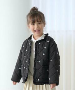 Lycee mine / リセマイン ブルゾン | ノーカラーハート刺しゅうブルゾン