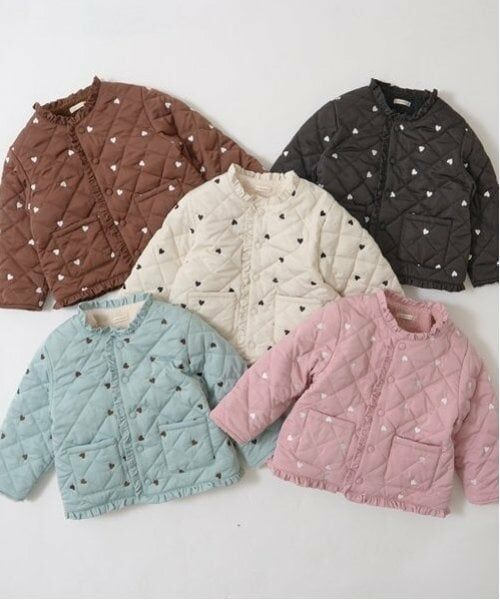 Lycee mine / リセマイン ブルゾン | ノーカラーハート刺しゅうブルゾン | 詳細1