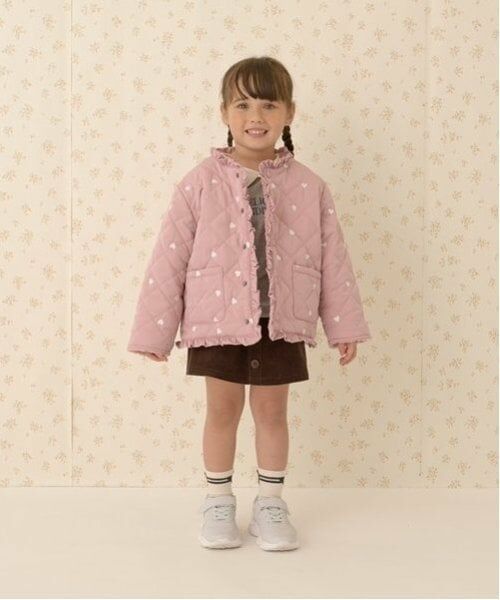 Lycee mine / リセマイン ブルゾン | ノーカラーハート刺しゅうブルゾン | 詳細11