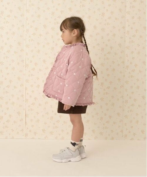 Lycee mine / リセマイン ブルゾン | ノーカラーハート刺しゅうブルゾン | 詳細12