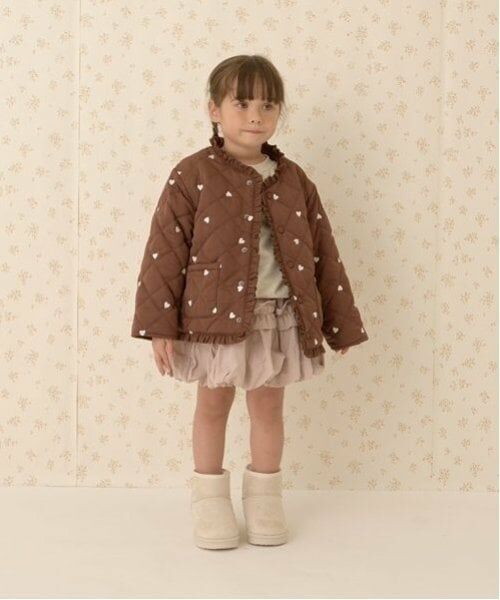 Lycee mine / リセマイン ブルゾン | ノーカラーハート刺しゅうブルゾン | 詳細14