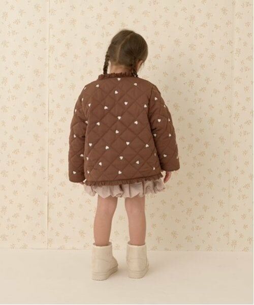 Lycee mine / リセマイン ブルゾン | ノーカラーハート刺しゅうブルゾン | 詳細15