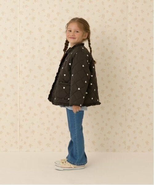 Lycee mine / リセマイン ブルゾン | ノーカラーハート刺しゅうブルゾン | 詳細18