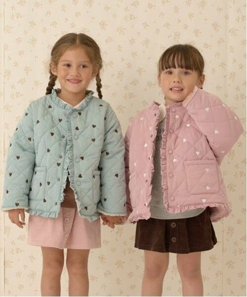 Lycee mine / リセマイン ブルゾン | ノーカラーハート刺しゅうブルゾン | 詳細19