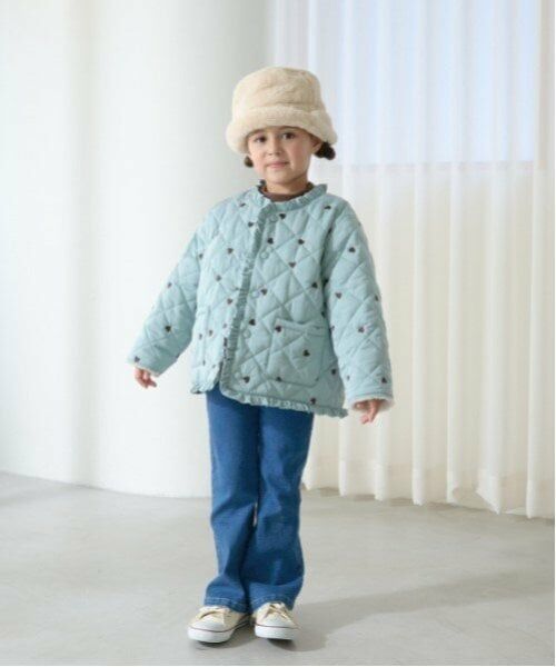 Lycee mine / リセマイン ブルゾン | ノーカラーハート刺しゅうブルゾン | 詳細20