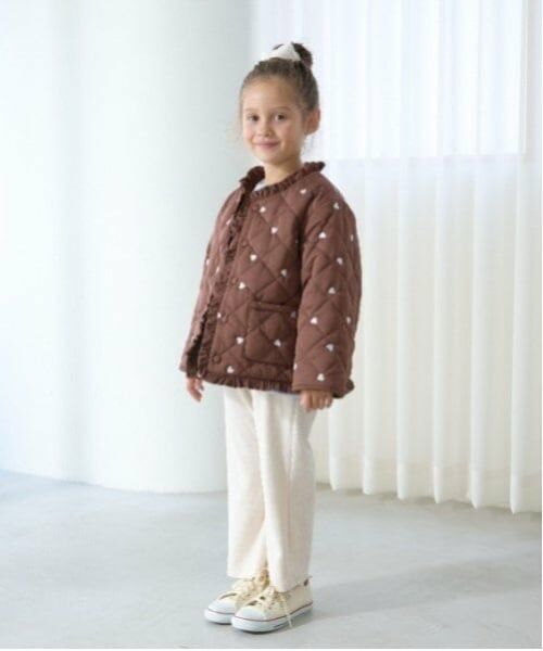 Lycee mine / リセマイン ブルゾン | ノーカラーハート刺しゅうブルゾン | 詳細22