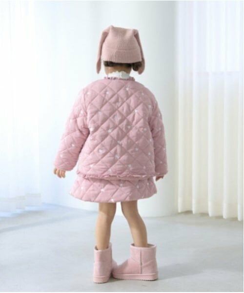 Lycee mine / リセマイン ブルゾン | ノーカラーハート刺しゅうブルゾン | 詳細25