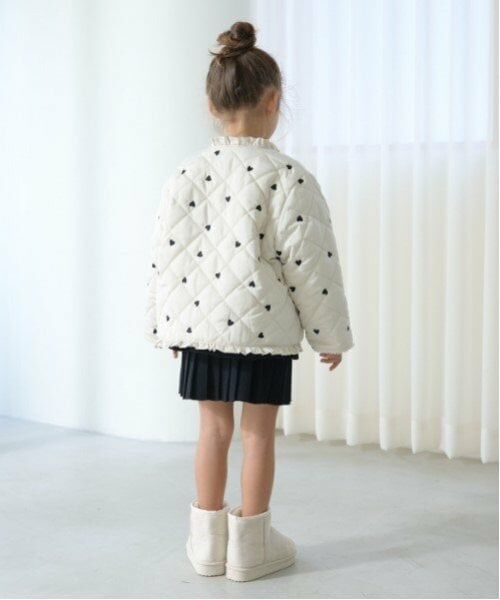 Lycee mine / リセマイン ブルゾン | ノーカラーハート刺しゅうブルゾン | 詳細27