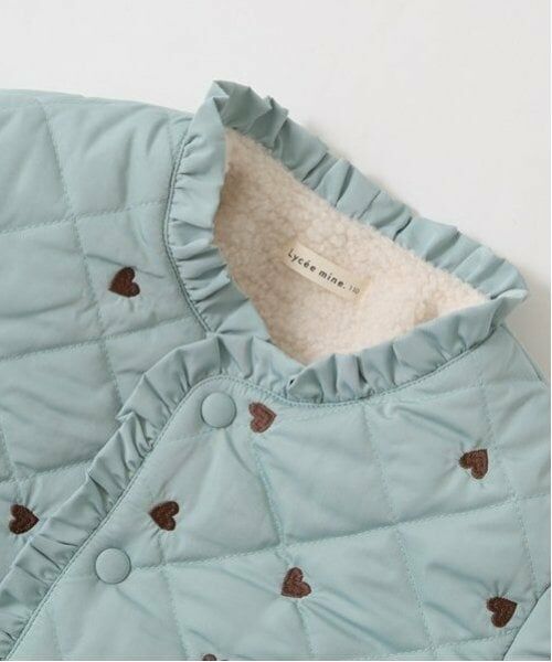 Lycee mine / リセマイン ブルゾン | ノーカラーハート刺しゅうブルゾン | 詳細4