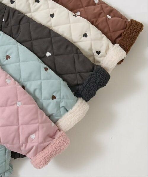 Lycee mine / リセマイン ブルゾン | ノーカラーハート刺しゅうブルゾン | 詳細8