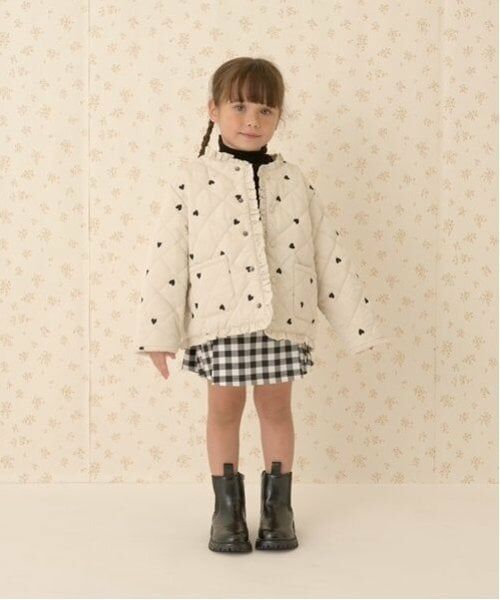 Lycee mine / リセマイン ブルゾン | ノーカラーハート刺しゅうブルゾン | 詳細9