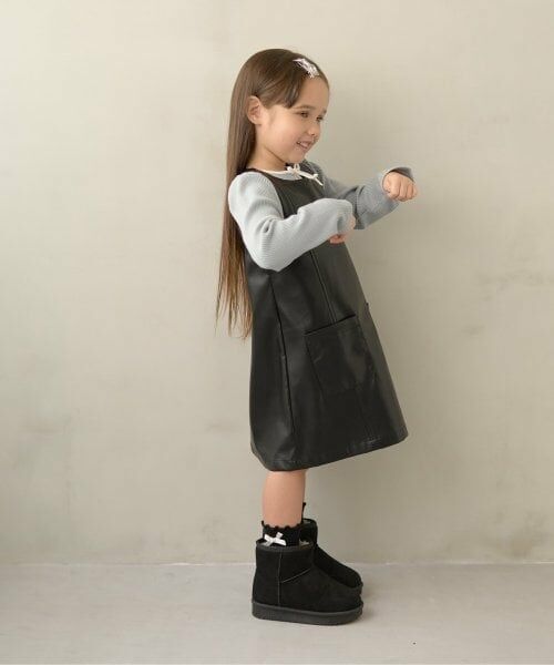 Lycee mine / リセマイン ミニ丈・ひざ丈ワンピース | 【やわらか合皮】ジャンパースカート | 詳細2