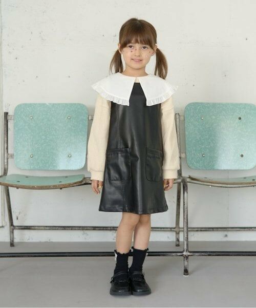 Lycee mine / リセマイン ミニ丈・ひざ丈ワンピース | 【やわらか合皮】ジャンパースカート | 詳細4