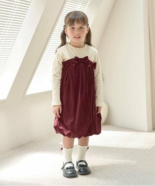 Lycee mine / リセマイン ミニ丈・ひざ丈ワンピース | 【あったかアイテム】ドッキングバルーンワンピース | 詳細10