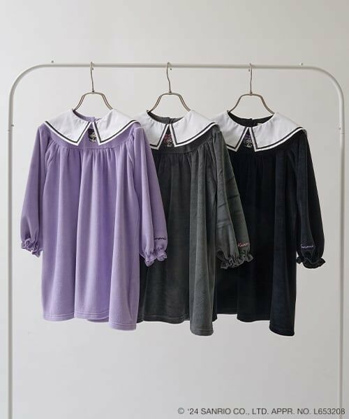 Lycee mine / リセマイン ミニ丈・ひざ丈ワンピース | 【サンリオキャラクターズ】クロミ衿ワンピース | 詳細1