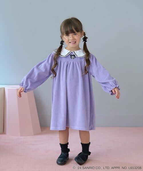 Lycee mine / リセマイン ミニ丈・ひざ丈ワンピース | 【サンリオキャラクターズ】クロミ衿ワンピース | 詳細11