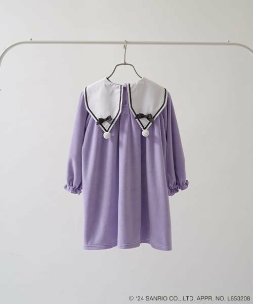 Lycee mine / リセマイン ミニ丈・ひざ丈ワンピース | 【サンリオキャラクターズ】クロミ衿ワンピース | 詳細3