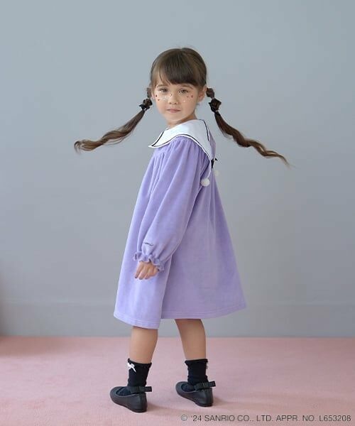 Lycee mine / リセマイン ミニ丈・ひざ丈ワンピース | 【サンリオキャラクターズ】クロミ衿ワンピース | 詳細9