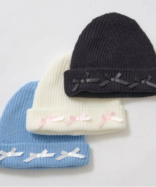 Lycee mine / リセマイン ニットキャップ | リボン・お花アソートニットキャップ | 詳細2