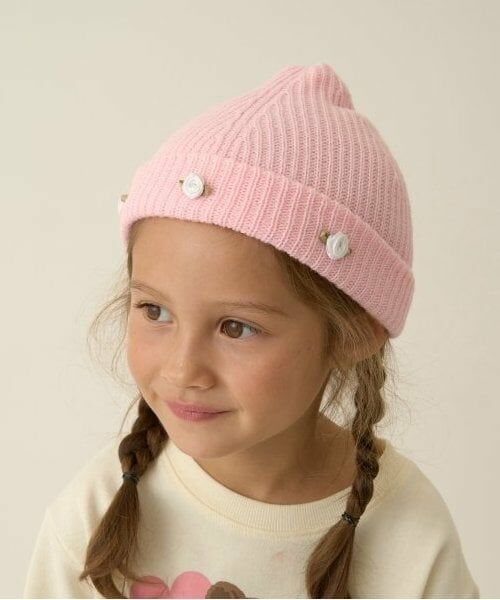 Lycee mine / リセマイン ニットキャップ | リボン・お花アソートニットキャップ（ピンク）