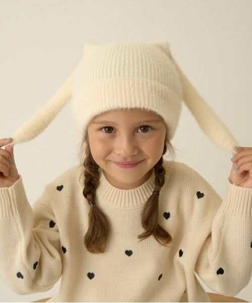 Lycee mine / リセマイン ニットキャップ | うさ耳ニットキャップ（オフ ホワイト）