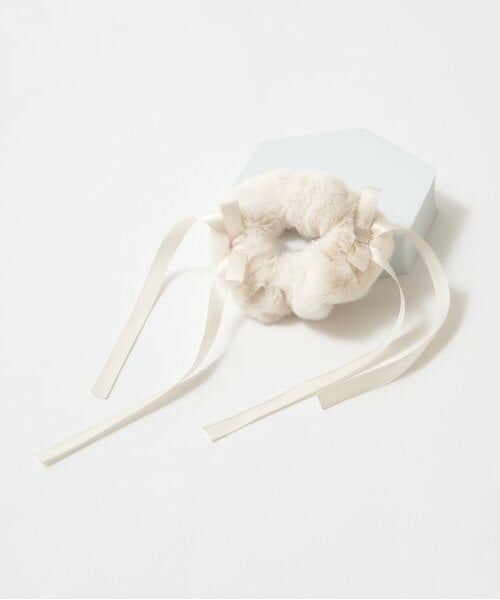 Lycee mine / リセマイン ヘアゴム・シュシュ | リボン付きフェイクファーシュシュ | 詳細2