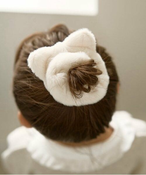 Lycee mine / リセマイン ヘアゴム・シュシュ | ねこみみフェイクファーシュシュ（オフ ホワイト）