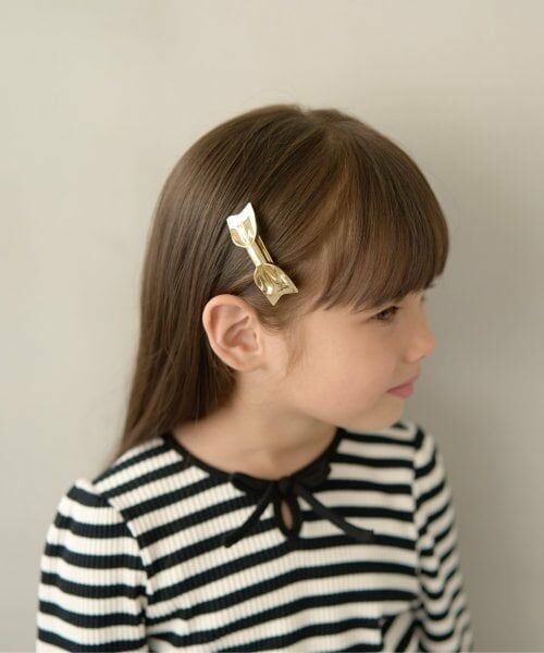 Lycee mine / リセマイン ヘアピン | リボン型ヘアクリップ（ゴールド）