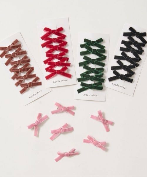 Lycee mine / リセマイン ヘアピン | ベロアリボンヘアクリップ6Pセット | 詳細6