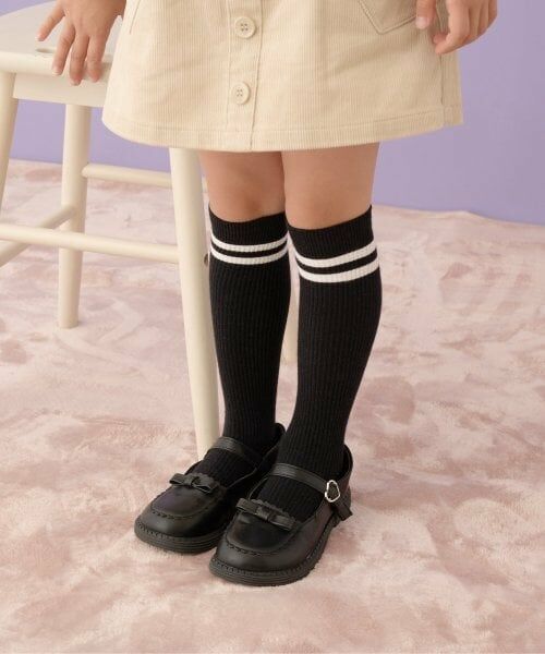 Lycee mine / リセマイン ソックス | ラインハイソックス（黒）