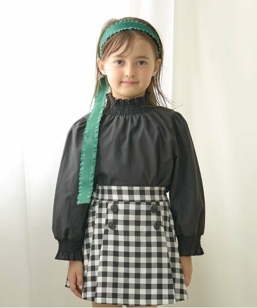 Lycee mine / リセマイン シャツ・ブラウス | 【オケージョン】シャーリングブラウス（黒）