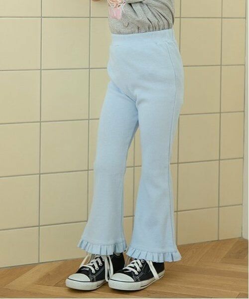 Lycee mine / リセマイン その他パンツ | 【ともパン】裾フリルフレアパンツ（サックス）