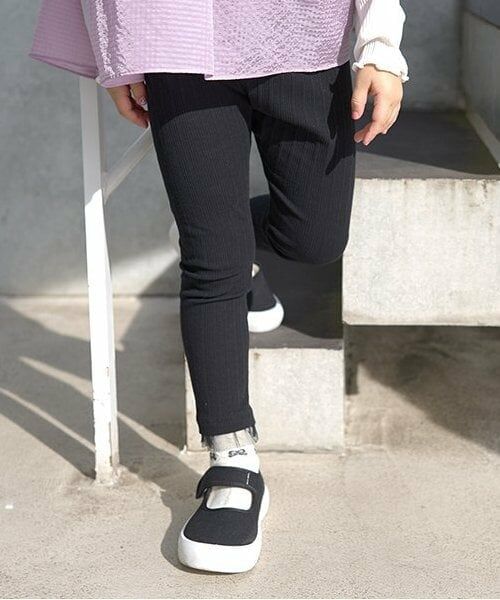 Lycee mine / リセマイン レギンス・スパッツ | 裾チュールフリル9分丈レギンス（黒）