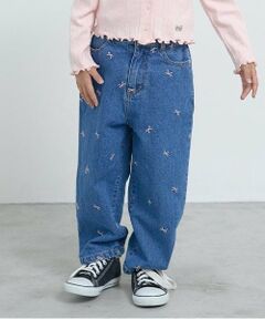 Lycee mine / リセマイン その他パンツ | 【LOVE DENIM】アソート刺しゅう総柄ストレートパンツ