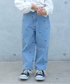 Lycee mine / リセマイン その他パンツ | 【LOVE DENIM】アソート刺しゅう総柄ストレートパンツ