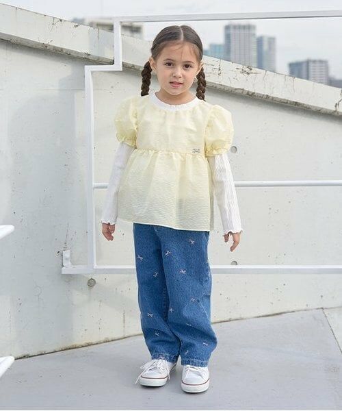 Lycee mine / リセマイン その他パンツ | 【LOVE DENIM】アソート刺しゅう総柄ストレートパンツ | 詳細13