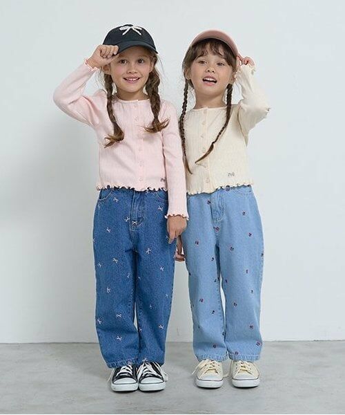 Lycee mine / リセマイン その他パンツ | 【LOVE DENIM】アソート刺しゅう総柄ストレートパンツ | 詳細17