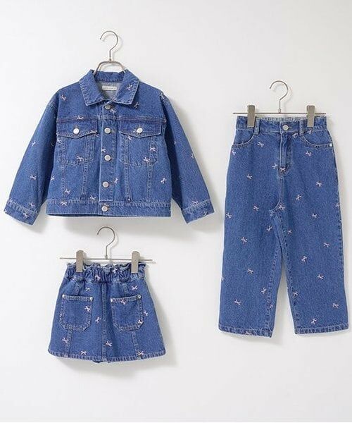 Lycee mine / リセマイン その他パンツ | 【LOVE DENIM】アソート刺しゅう総柄ストレートパンツ | 詳細18