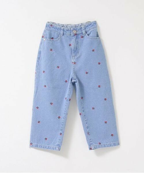 Lycee mine / リセマイン その他パンツ | 【LOVE DENIM】アソート刺しゅう総柄ストレートパンツ | 詳細4