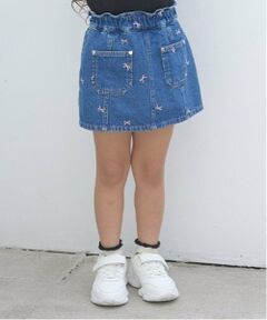 Lycee mine / リセマイン ショート・ハーフ・半端丈パンツ | 【LOVE DENIM】アソート刺しゅう総柄スカパン