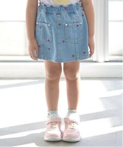 Lycee mine / リセマイン ショート・ハーフ・半端丈パンツ | 【LOVE DENIM】アソート刺しゅう総柄スカパン