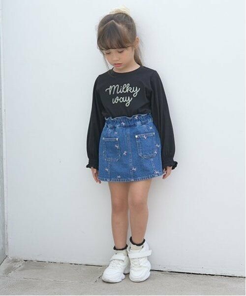 Lycee mine / リセマイン ショート・ハーフ・半端丈パンツ | 【LOVE DENIM】アソート刺しゅう総柄スカパン | 詳細10