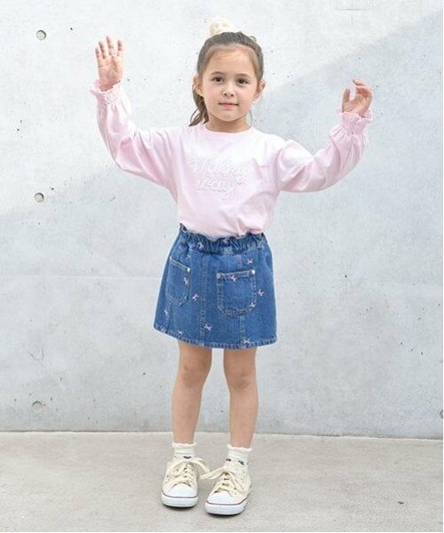 Lycee mine / リセマイン ショート・ハーフ・半端丈パンツ | 【LOVE DENIM】アソート刺しゅう総柄スカパン | 詳細11