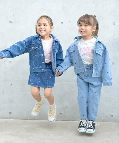 Lycee mine / リセマイン ショート・ハーフ・半端丈パンツ | 【LOVE DENIM】アソート刺しゅう総柄スカパン | 詳細16